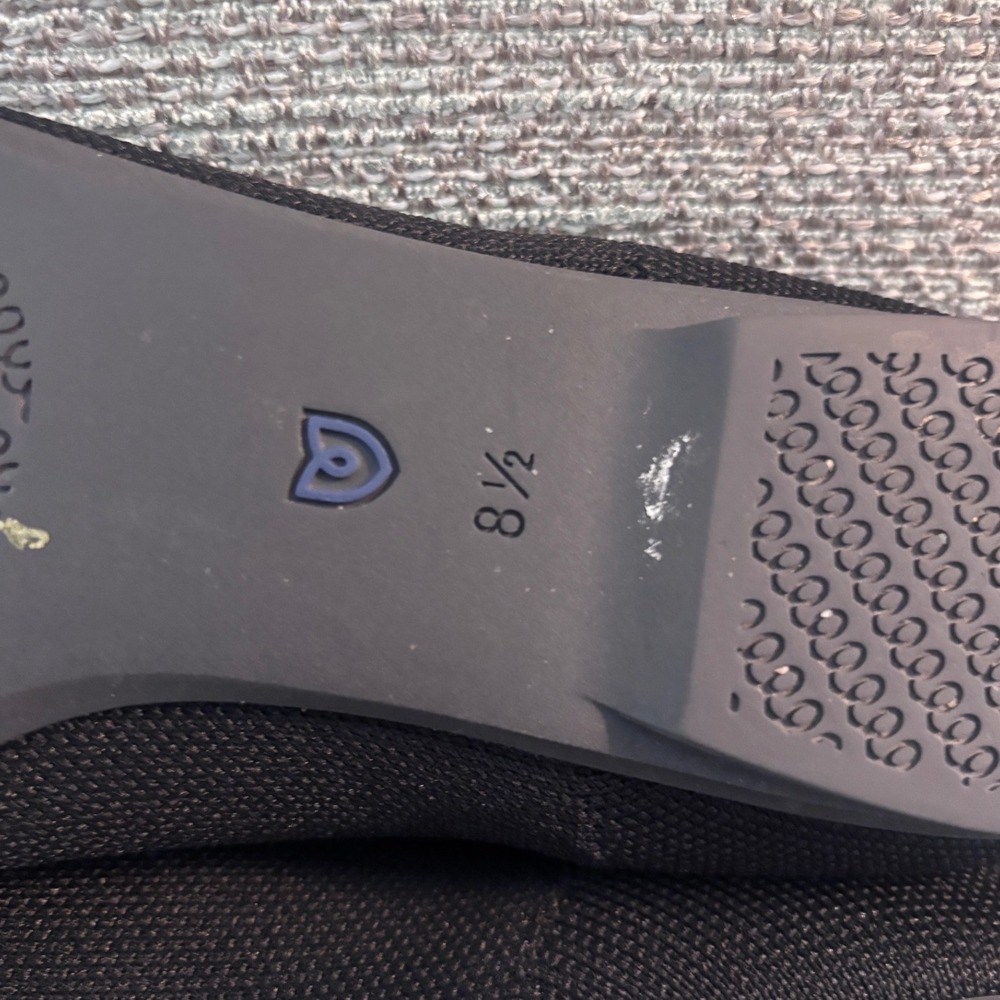 Rothys The Bow Flat Black Solid Round Toe Knit Sh… - image 6